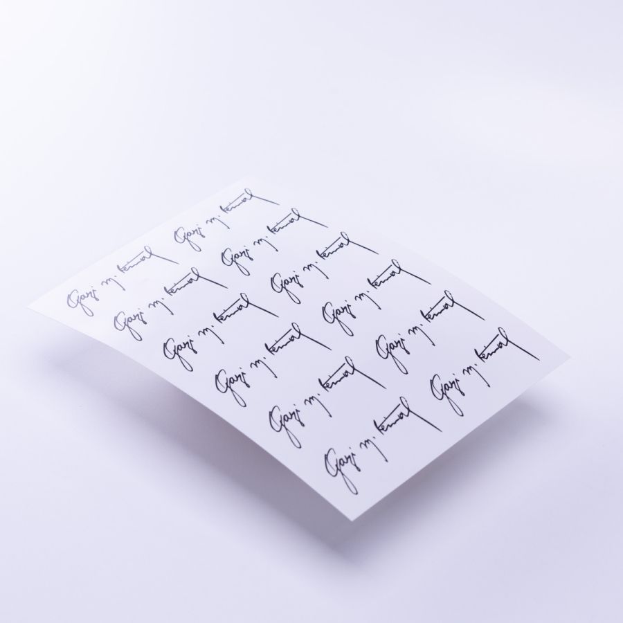 Atatürk ve imzası temalı sticker, 12 adet (1 sayfa) - 1