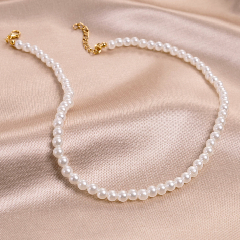 Ayarlanabilir kapama aparatlı inci kolye - Bimotif