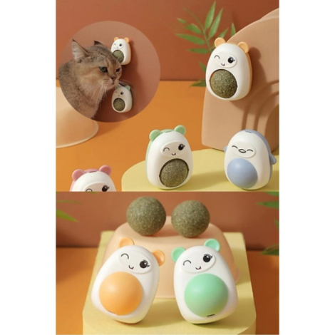 Ayıcıklı Kedi Otu Yalama Topu / Siyah - 3