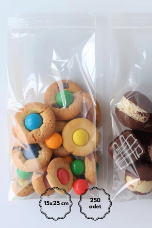 Bantlı şeffaf OPP poşet / 10x20 cm (250 adet) - Bimotif