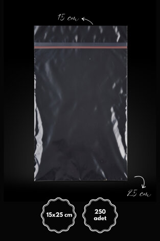 Bantlı şeffaf OPP poşet / 10x20 cm (250 adet) - Bimotif (1)