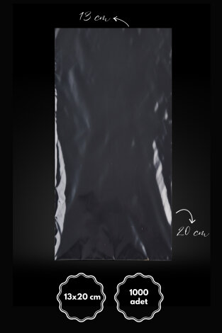 Bantsız şeffaf OPP poşet / 13x20 cm (1000 adet) - Bimotif (1)