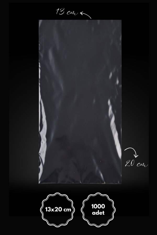 Bantsız şeffaf OPP poşet / 13x20 cm (1000 adet) - 2