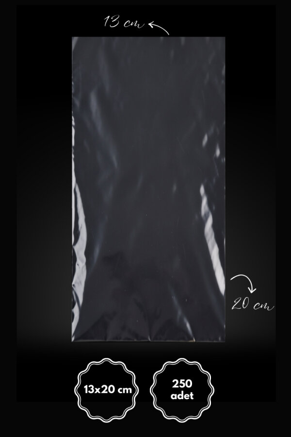 Düz şeffaf OPP poşet / 13x20 cm (250 adet) - 2