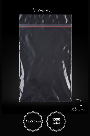 Bantlı şeffaf OPP poşet / 15x25 cm (1000 adet) - Bimotif (1)