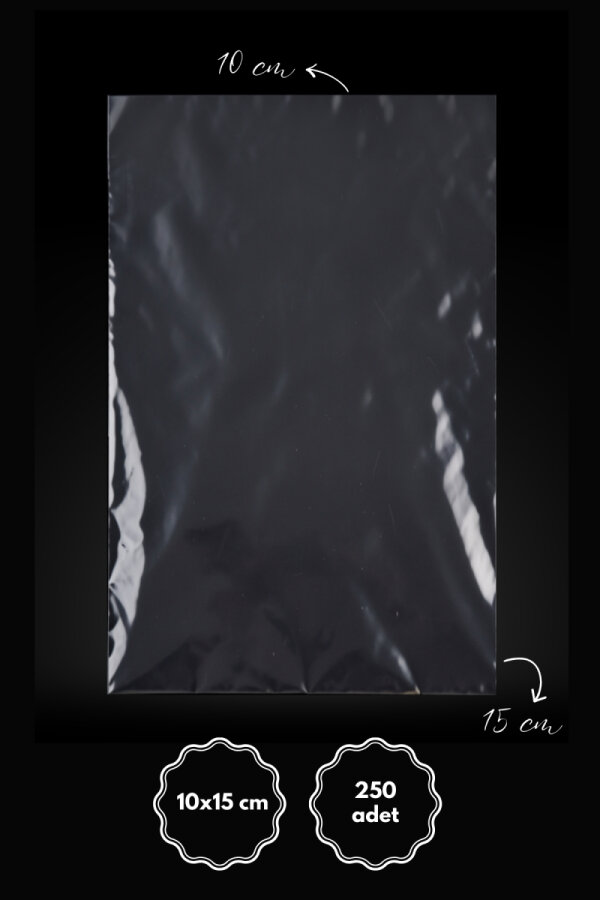 Bantsız şeffaf OPP poşet / 10x15 cm (250 adet) - 2