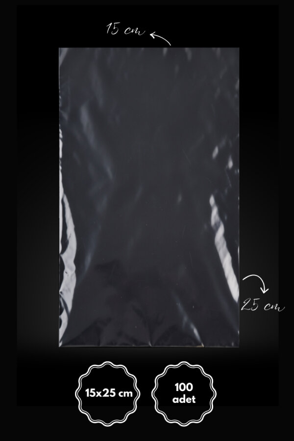 Bantsız şeffaf OPP poşet / 15x25 cm (100 adet) - 2