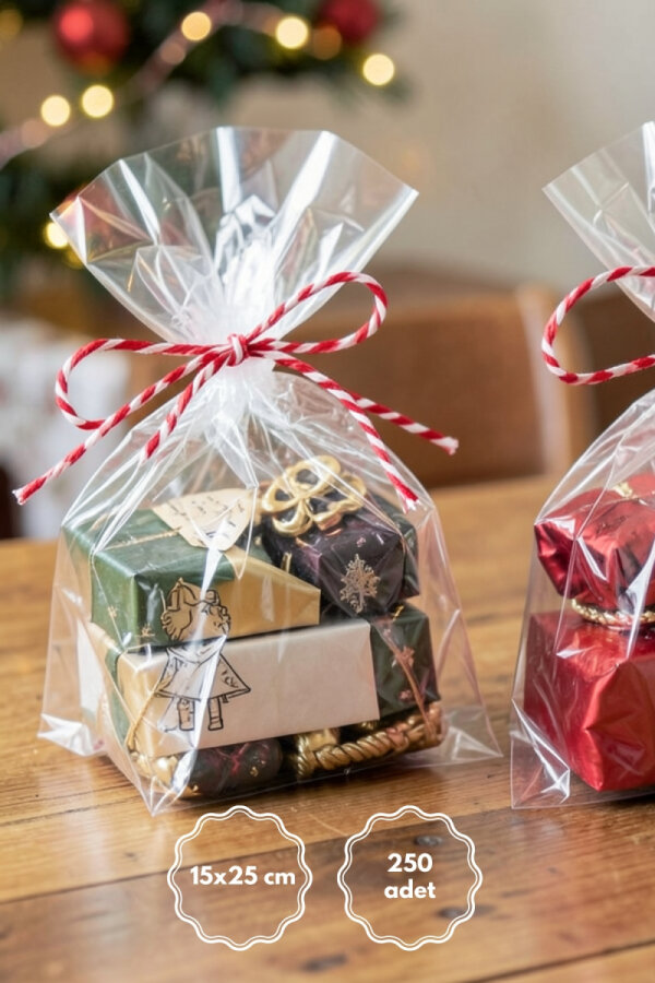 Bantsız şeffaf OPP poşet / 15x25 cm (250 adet) - 1