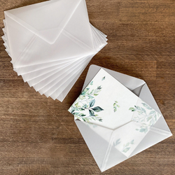 Beyaz transparan zarf, 13x18 cm / 25 adet - Bimotif