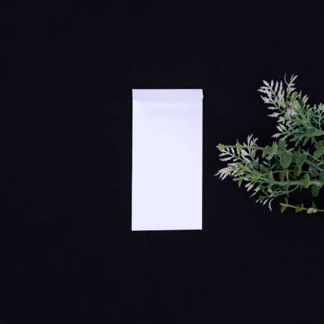 Beyaz zarf, 6x12 cm / 10 adet - Bimotif