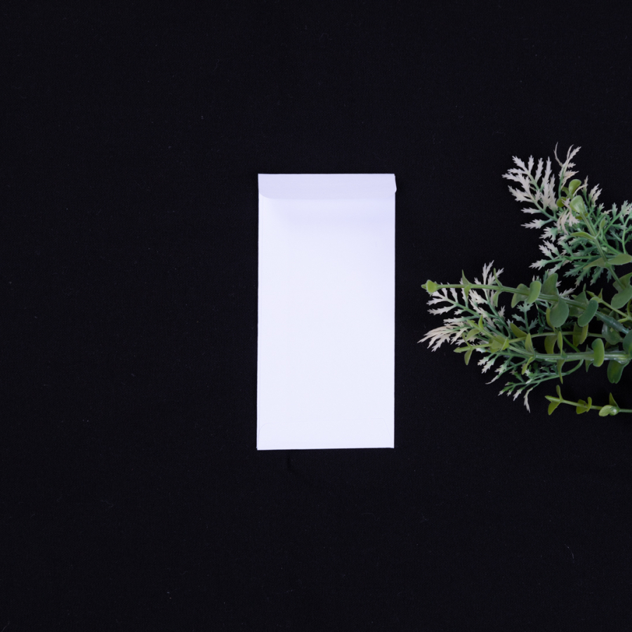 Beyaz zarf, 6x12 cm / 100 adet - 1