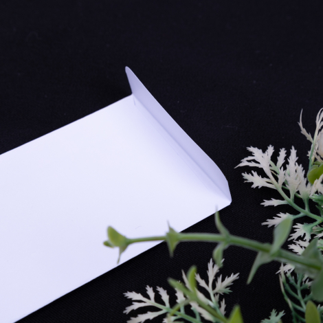 Beyaz zarf, 6x12 cm / 100 adet - Bimotif (1)