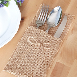 Çatal bıçak kılıfı, fiyonk, 10x22 cm / 12 adet - Bimotif (1)
