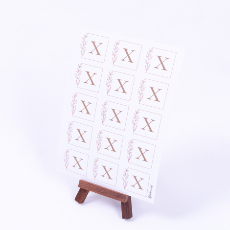 Davet ve organizasyonlar için özel tasarım harf seti, X Harfi, 3,5 cm / 150 adet - Bimotif