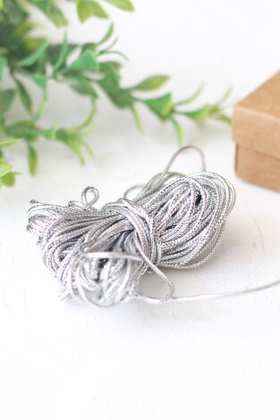 Dekoratif simli gümüş monofil ip / 500 metre (1 Top) - Bimotif (1)