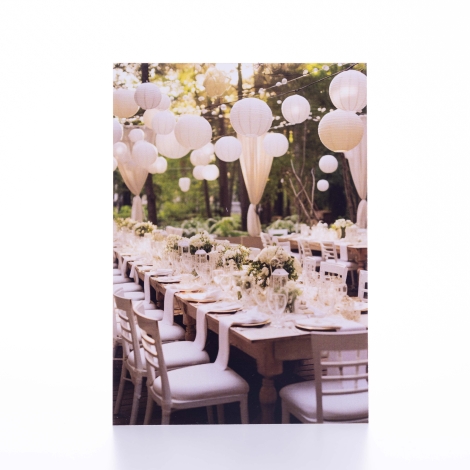 Düğün ve davet kartı, arkasına not yazılabilir, davet masası, 12x17 cm / 100 adet - Bimotif