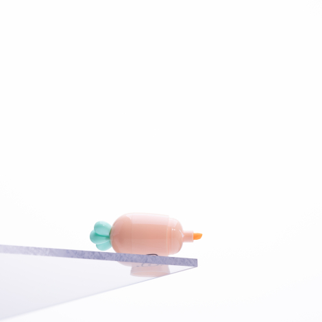Emoji desenli mini havuç, fosforlu kalem, Kavun / 1 adet - Bimotif