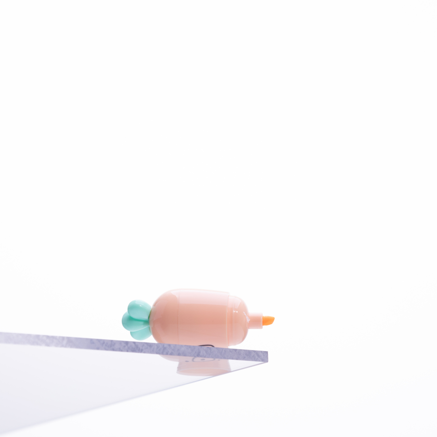 Emoji desenli mini havuç, fosforlu kalem, Kavun / 1 adet - 1