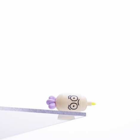 Emoji desenli mini havuç, fosforlu kalem, Sarı / 1 adet - Bimotif