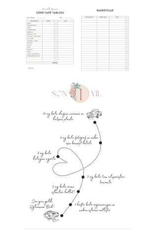 Evlilik Planlayıcım, Düğün Yapılacaklar Listesi, Çeyiz Bütçe Listesi, Söz, Nişan, Kına için Defter - 3