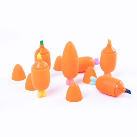 Havuç, fosforlu kalem seti, turuncu - Bimotif