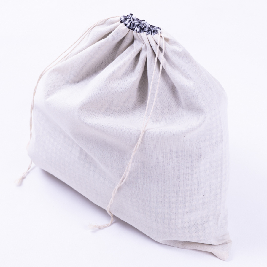 İçi zefir kumaş kareli ekmek torbası, 40x40 cm, siyah - 1