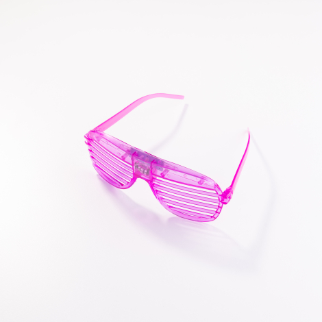 Işıklı ve renkli 2 adet panjur parti gözlüğü, fuşya - Bimotif