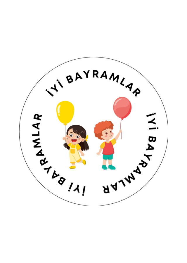 İyi bayramlar sticker, Bayram tebrik stickerı, 35 adet (1 sayfa) - 3