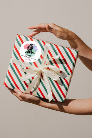 Kadınlar Günü sticker seti, 4x4 cm, 15 çeşit (1 Sayfa) - 3