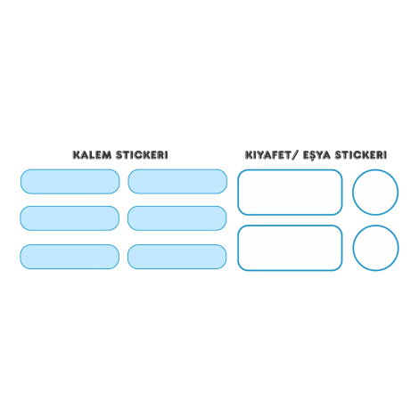Kahraman figürlü isimlik, ders programı, kalem ve eşya sticker seti, mavi / 10 sayfa - 4