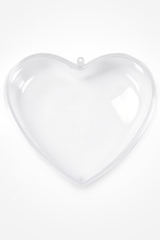 Kalp şekilli, kapaklı plastik hediye kutusu / 3 adet - Bimotif