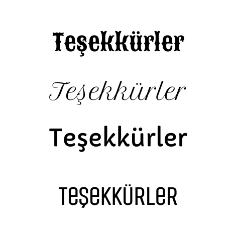 Karışık Teşekkürler yazılı sticker seti, (1 sayfa) - Bimotif (1)