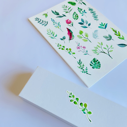Karışık yaprak şekilli sticker seti, 26 adet (1 sayfa) - Bimotif (1)