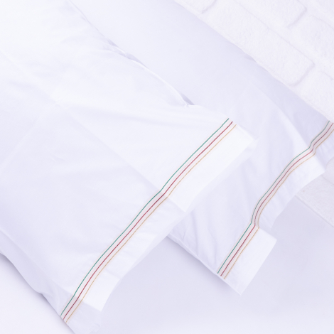 Karma simli şerit detaylı pamuklu yastık kılıf seti, 50x70 cm / 2 adet - 3