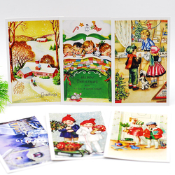 Kartpostal, yılbaşı, happy christmas / 10 set (60 adet) - Bimotif