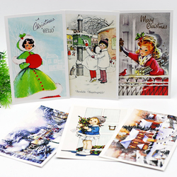 Kartpostal, yılbaşı, hello / 10 set (60 adet) - Bimotif
