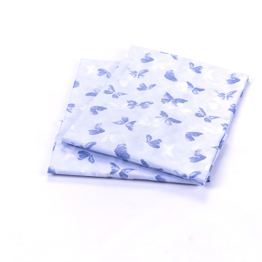 Kelebek desenli 2li yastık kılıfı, 50x70 cm / mavi / 2 adet - 2