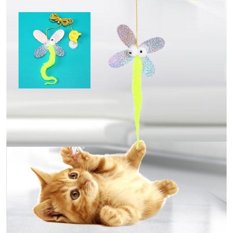 Kendinden Yapışkanlı Kedi Oyun Oltası / Kelebek - 3