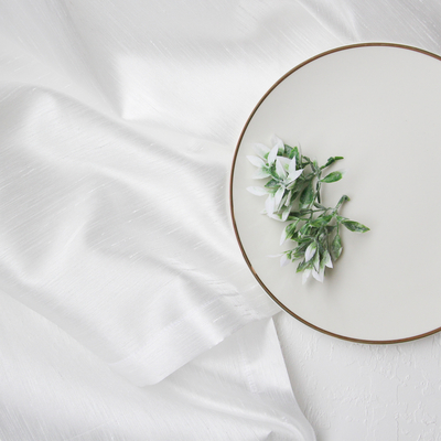 Kırık beyaz dertsiz osmanlı ipeği masa örtüsü / 140x200 cm - 1