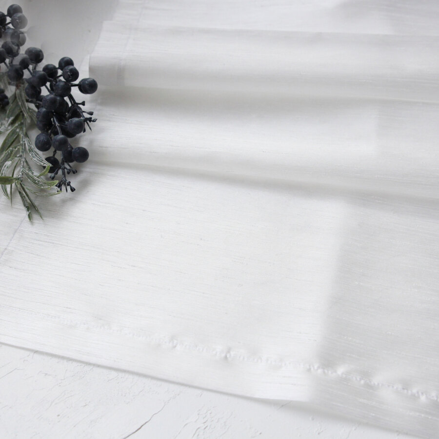 Kırık beyaz dertsiz osmanlı ipeği masa örtüsü / 95x95 cm - 2