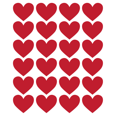 Kırmızı kalp sticker, 3.2 cm / 10 sayfa - 3