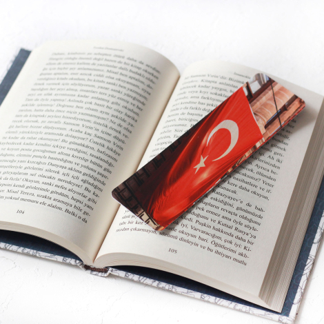 Kitap ayracı, Türk Bayrağı / 2 adet - Bimotif (1)