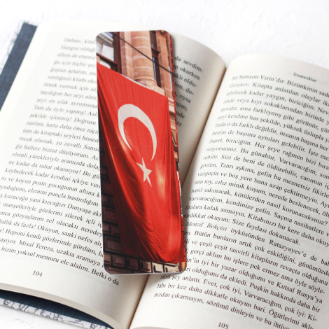 Kitap ayracı, Türk Bayrağı / 2 adet - 3