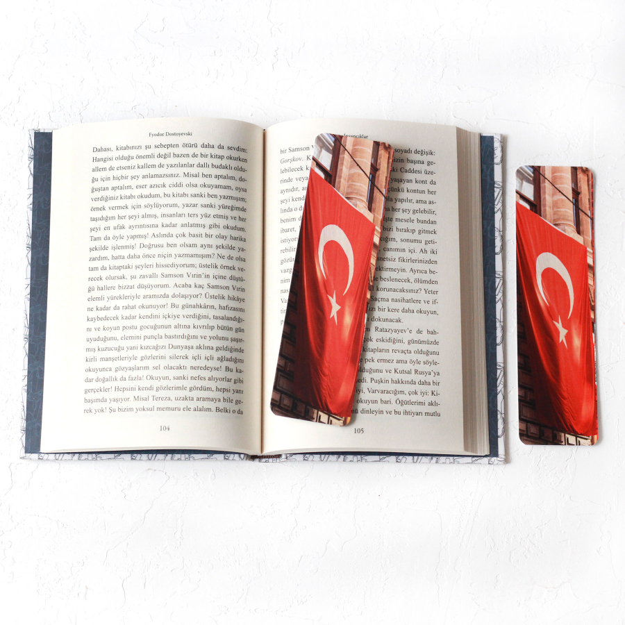 Kitap ayracı, Türk Bayrağı / 2 adet - 1