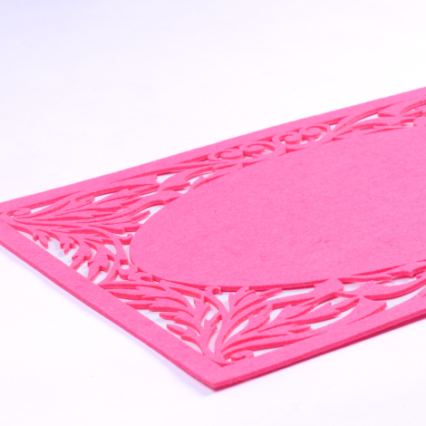 Koyu pembe keçe amerikan servis, branch - 29x45 cm / 1 adet - Bimotif (1)