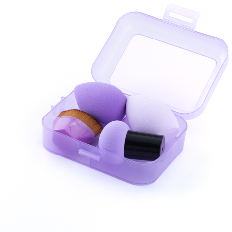 Kutulu 4lü Makyaj Süngeri Seti (Fondöten, Kapatıcı, Pudra Uygulama) - 3