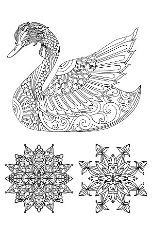 Mandala Boyama Kitabı (25 Sayfa) Yetişkinler için Geometrik, Çiçek, Hayvan Desenli Mandala Boyama - 6
