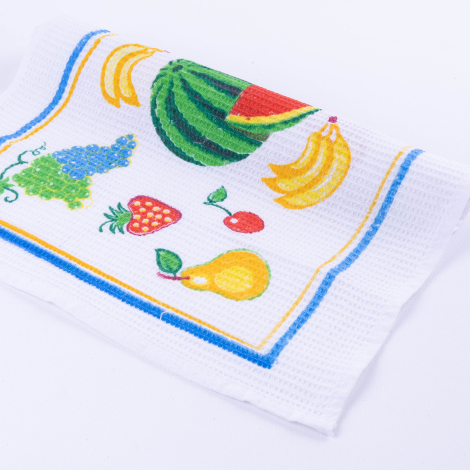 Meyve temalı renkli pike masa örtüsü / 50x70 cm - Bimotif
