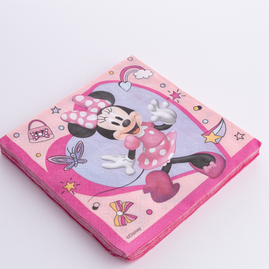 Micky Mouse Girl temalı peçete, 33x33 cm / 8 adet - 1