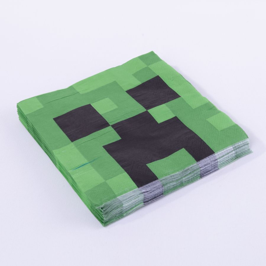 Minecraft temalı peçete, 33x33 cm / 8 adet - 1